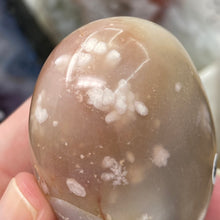 将图像加载到图库查看器中,Flower Agate Palm Stone #46