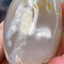 将图像加载到图库查看器中,Flower Agate Palm Stone #49