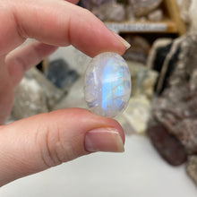 Load image into Gallery viewer, Rainbow Moonstone Cabochon #10 AAA Grade **Chipped