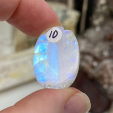Load image into Gallery viewer, Rainbow Moonstone Cabochon #10 AAA Grade **Chipped