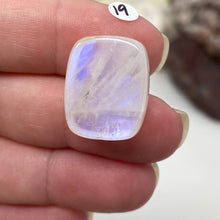 Load image into Gallery viewer, Rainbow Moonstone Cabochon #19 AAA Grade