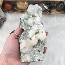 将图像加载到图库查看器中,<transcy>鱼眼石与辉石和绿色绿泥石</transcy>