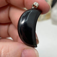 Load image into Gallery viewer, Shungite 1.25" Pendant Moons