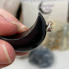 Load image into Gallery viewer, Shungite 1.25" Pendant Moons