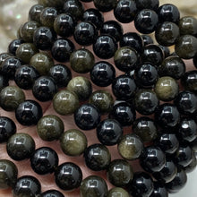 Load image into Gallery viewer, Gold Sheen Obsidian 8mm Stretch Bracelets