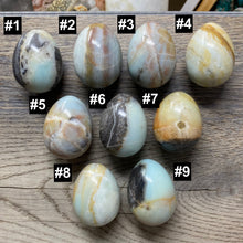 Bild in Galerie-Viewer laden, Black Gold Amazonite 2" Eggs