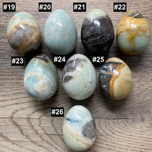 Bild in Galerie-Viewer laden, Black Gold Amazonite 2" Eggs