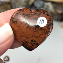 Load image into Gallery viewer, Mahogany Obsidian 1.25" Heart #10