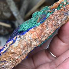 将图像加载到图库查看器中,<transcy>蓝铜矿和孔雀石原石 2</transcy>