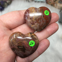 Chargez l'image dans la visionneuse de la galerie, Petrified Wood Heart Set #24, 25