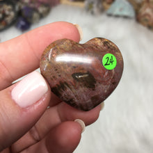 Chargez l'image dans la visionneuse de la galerie, Petrified Wood Heart Set #24, 25