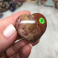 Chargez l'image dans la visionneuse de la galerie, Petrified Wood Heart Set #24, 25