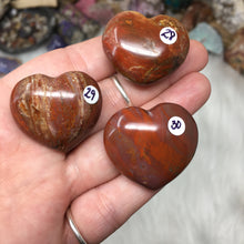 Chargez l'image dans la visionneuse de la galerie, Petrified Wood Heart Set #28, 29, 30