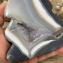Load image into Gallery viewer, Druzy Agate with Amethyst Tree #02