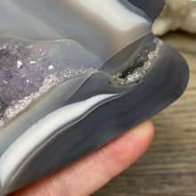 Load image into Gallery viewer, Druzy Agate with Amethyst Tree #02