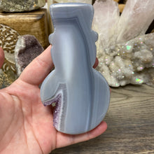 Load image into Gallery viewer, Druzy Agate Snowman #04 with Amethyst