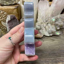 Load image into Gallery viewer, Druzy Agate Snowman #04 with Amethyst