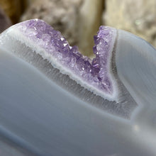 Load image into Gallery viewer, Druzy Agate Snowman #04 with Amethyst