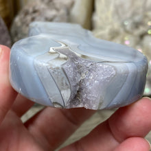 Load image into Gallery viewer, Druzy Agate Snowman #01 ~ with Light Amethyst Hue