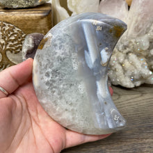 Load image into Gallery viewer, Druzy Agate Large Moon #02 *Rainbows