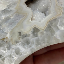 Load image into Gallery viewer, Druzy Agate Large Moon #02 *Rainbows