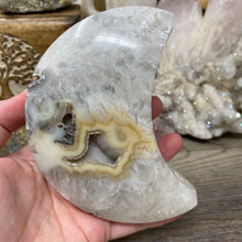 将图像加载到图库查看器中,Druzy Agate Large Moon #04 *Rainbows