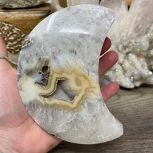 将图像加载到图库查看器中,Druzy Agate Large Moon #04 *Rainbows