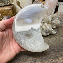 Load image into Gallery viewer, Druzy Agate Large Moon #05 *Rainbows