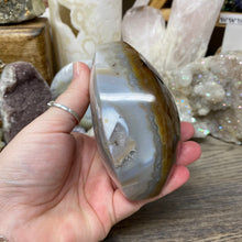 将图像加载到图库查看器中,Druzy Agate Large Moon #07 *Rainbows