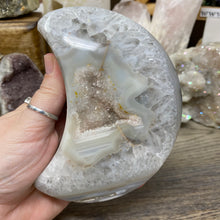 将图像加载到图库查看器中,Druzy Agate Large Moon #07 *Rainbows