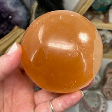 Load image into Gallery viewer, Selenite Peach Large Sphere #04
