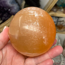 Load image into Gallery viewer, Selenite Peach Large Sphere #04