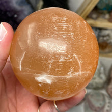 Load image into Gallery viewer, Selenite Peach Large Sphere #04