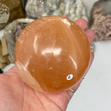 Load image into Gallery viewer, Selenite Peach Large Sphere #04