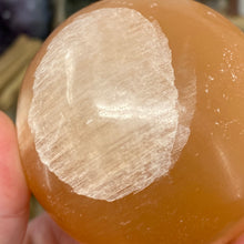 Load image into Gallery viewer, Selenite Peach Large Sphere #04