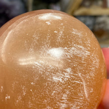 Load image into Gallery viewer, Selenite Peach Large Sphere #04