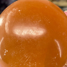Load image into Gallery viewer, Selenite Peach Large Sphere #04