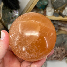 Load image into Gallery viewer, Selenite Peach Large Sphere #06