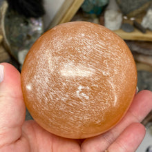 Load image into Gallery viewer, Selenite Peach Large Sphere #06