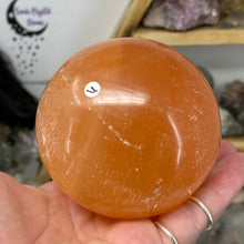 Load image into Gallery viewer, Selenite Peach Large Sphere #06