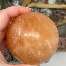 Load image into Gallery viewer, Selenite Peach Large Sphere #07