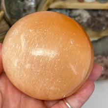 Load image into Gallery viewer, Selenite Peach Large Sphere #07