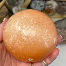 Load image into Gallery viewer, Selenite Peach Large Sphere #07