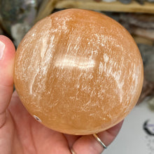 Load image into Gallery viewer, Selenite Peach Large Sphere #08