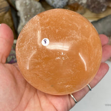 Load image into Gallery viewer, Selenite Peach Large Sphere #08