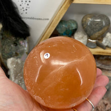 Load image into Gallery viewer, Selenite Peach Large Sphere #09