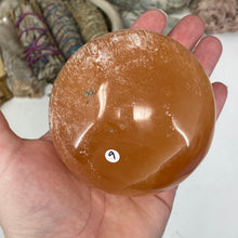 Load image into Gallery viewer, Selenite Peach Large Sphere #09