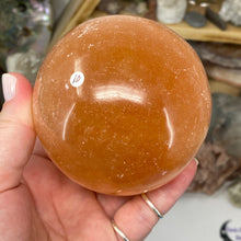 Load image into Gallery viewer, Selenite Peach Large Sphere #10