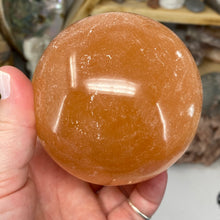 Load image into Gallery viewer, Selenite Peach Large Sphere #10