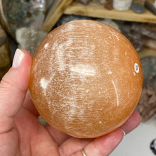 Load image into Gallery viewer, Selenite Peach Large Sphere #10